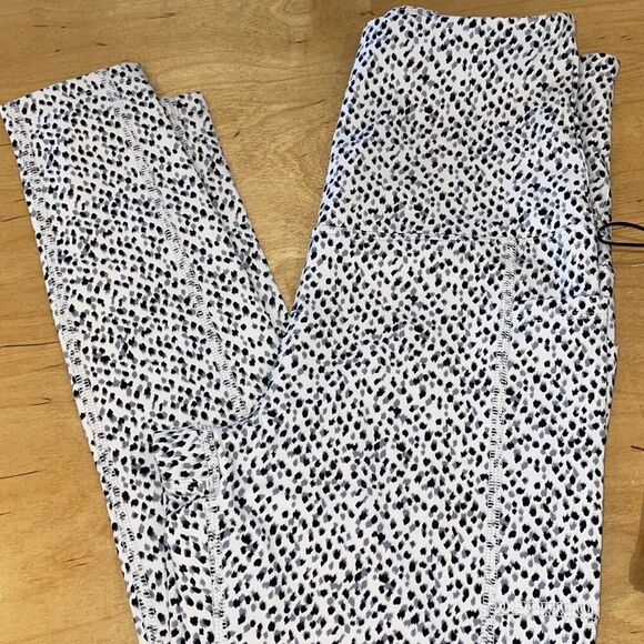 Bailey 44 Sport 2pc Work Out Leggings Crop Top Black White Print XS NWT - Picture 2 of 10